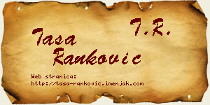 Tasa Ranković vizit kartica